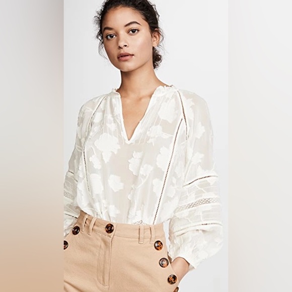 Joie Chaylse Textured Floral Blouse - Picture 2 of 4